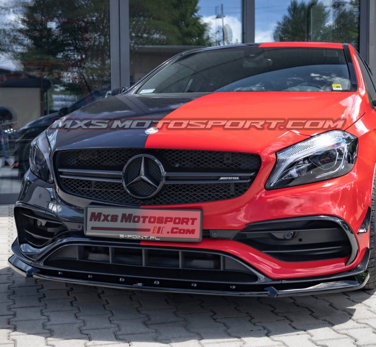 MXS4399 Front Bumper Lip Chin Spoiler Winglet Splitter for Mercedes Benz A Class W176 A45 AMG 2012+