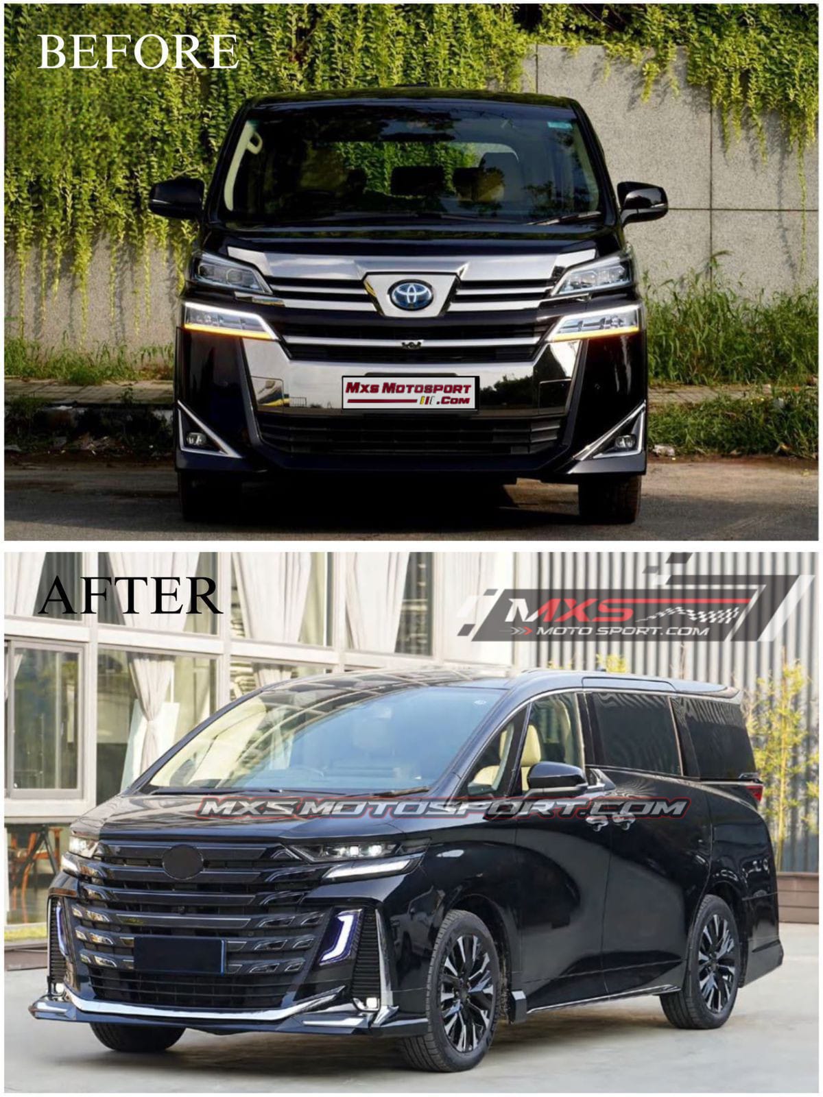 MXS4417 Toyota Vellfire 2020-23 Upgrade to 2024 Facelift Body Kit