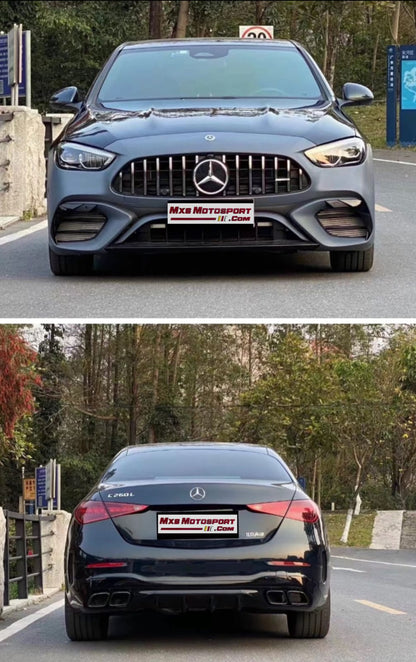 MXS4458 Full Upgrade Body Kit Hood Fenders From Mercedes Benz C Class W206 2021+ Convert to C63 AMG 2022+ Hood Fenders