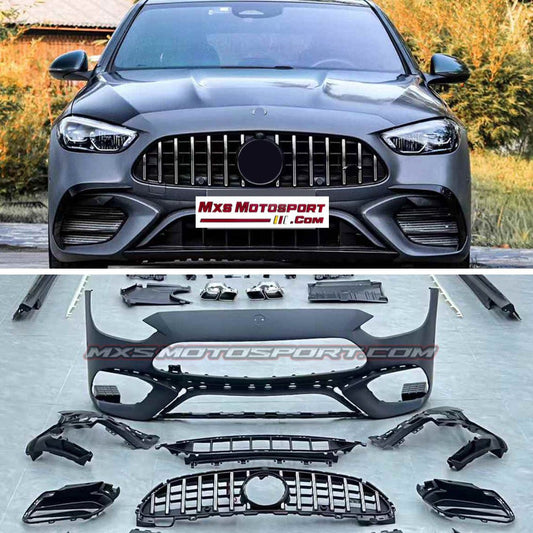 MXS4458 Full Upgrade Body Kit Hood Fenders From Mercedes Benz C Class W206 2021+ Convert to C63 AMG 2022+ Hood Fenders