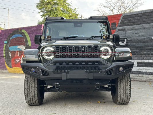 MXS4436 Premium ADAS-Compatible Off-Road Metal Bumper Kit with Skid Plate For Mahindra Thar & Thar Roxx