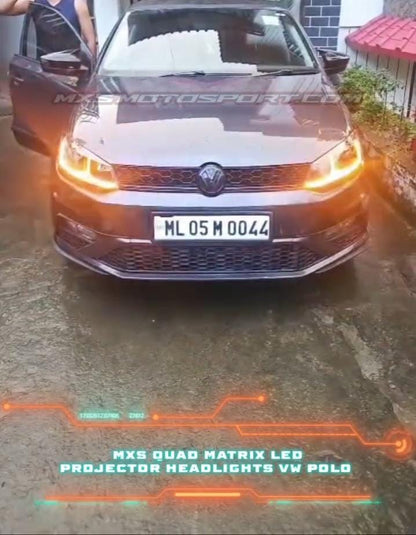 MXS4444 GOLF GTI-Style LED Headlights for Volkswagen Polo (Premium Series Matrix Black Edition)