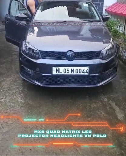MXS4444 GOLF GTI-Style LED Headlights for Volkswagen Polo (Premium Series Matrix Black Edition)