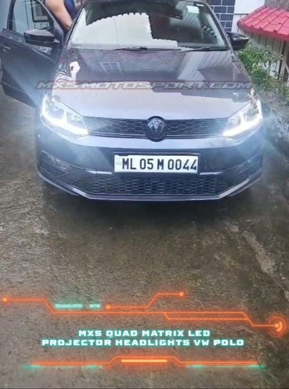 MXS4444 GOLF GTI-Style LED Headlights for Volkswagen Polo (Premium Series Matrix Black Edition)