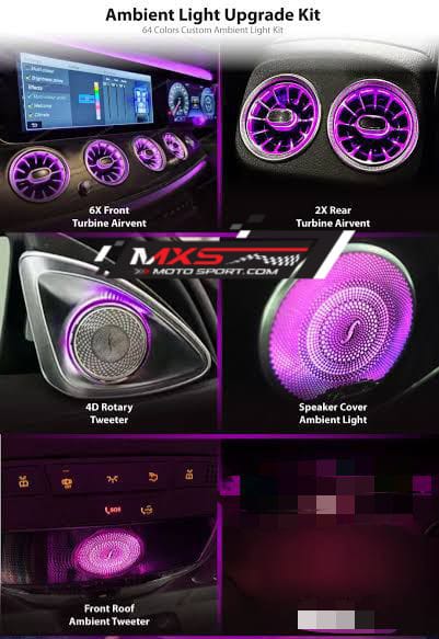MXS4498 Ambient Lighting Kit for Mercedes-Benz E-Class W213 (2016–2020) OEM Style | App-Controlled | Full Interior Upgrade