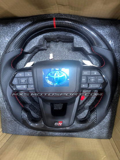 MXS4512 LC300-Style Carbon Fiber Steering Wheel with Paddle Shifters For Toyota Vehicles | Premium Upgrade
