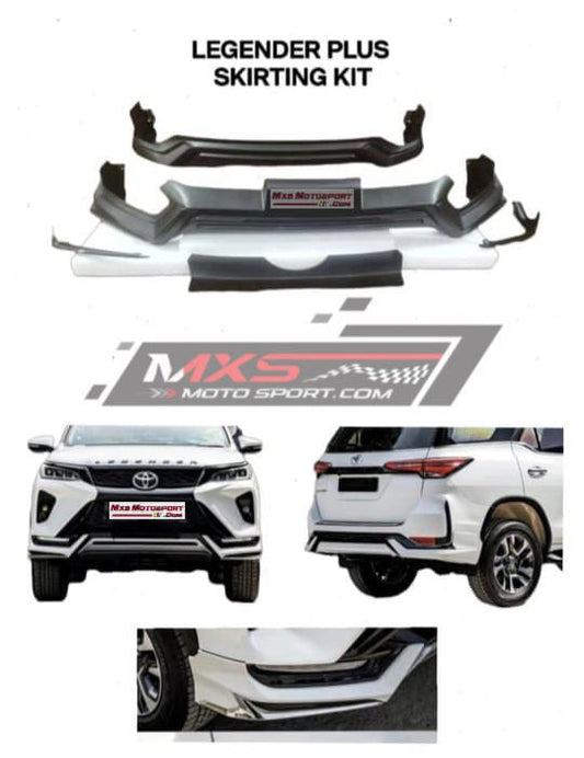MXS4530 Addon Skirting Body Kit – Toyota Fortuner Legender Plus (Dual-Tone White & Black, Painted Finish)