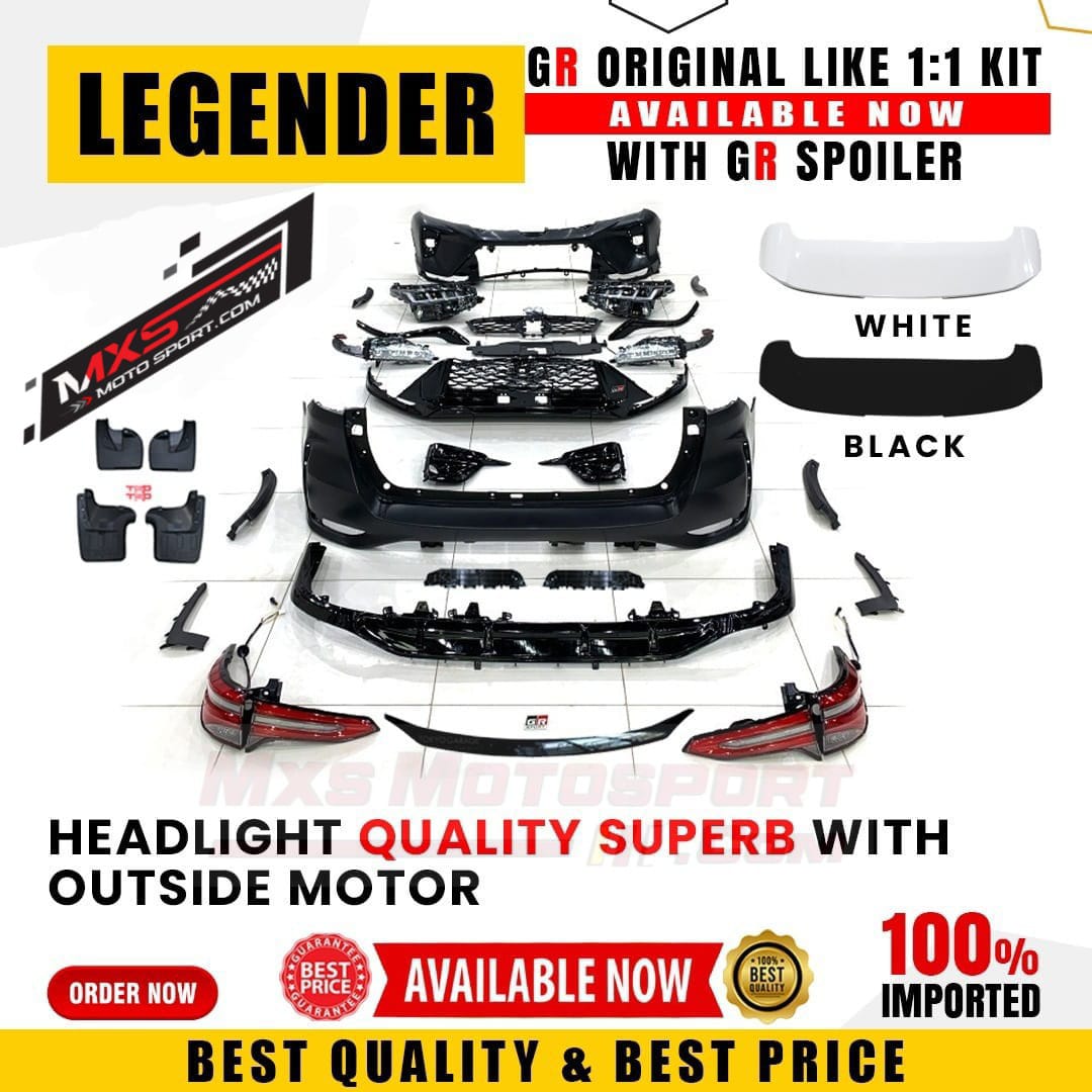 MXS4531 GR Sport 1:1 Premium Original Conversion Body Kit with GR Spoiler For Toyota Fortuner
