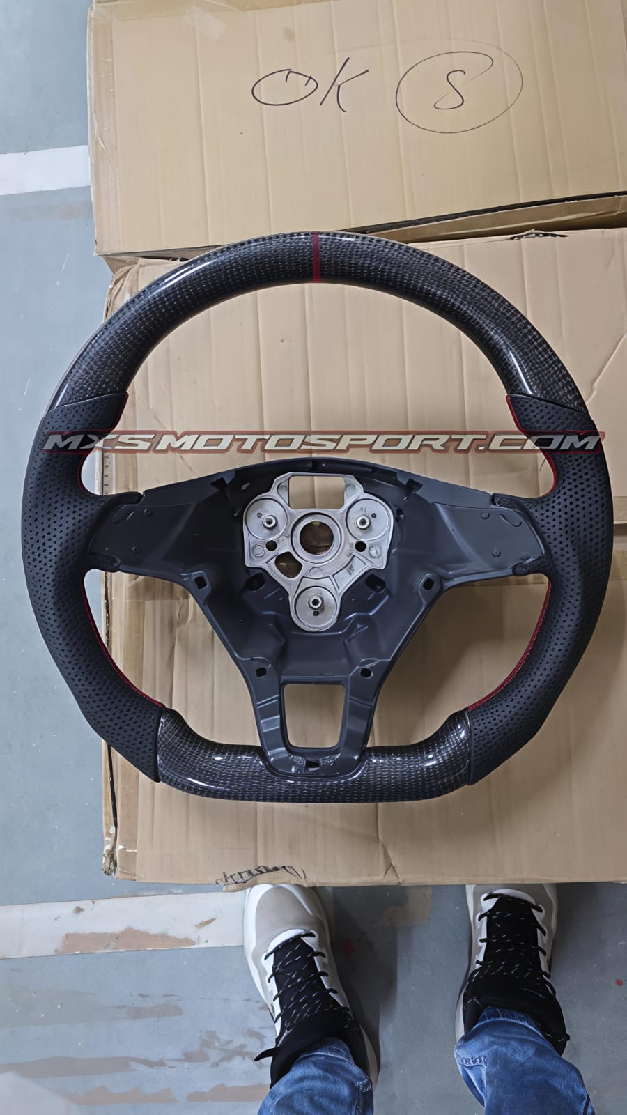 MXS4558 Real Carbon Fiber Steering Wheel For Volkswagen Polo (Sport Edition)