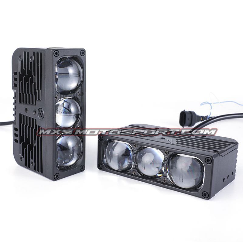 MXS4574 Dual-Beam Auxiliary LED Projector Lamps (Set of 2) – Ultra-Bright Off-Road Lighting