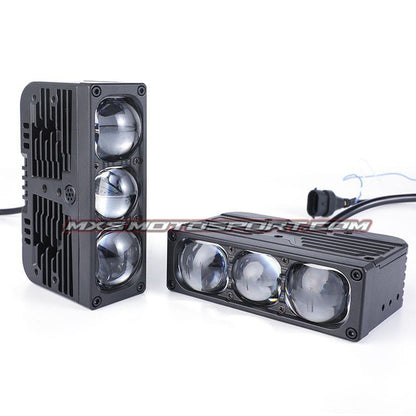 MXS4574 Dual-Beam Auxiliary LED Projector Lamps (Set of 2) – Ultra-Bright Off-Road Lighting