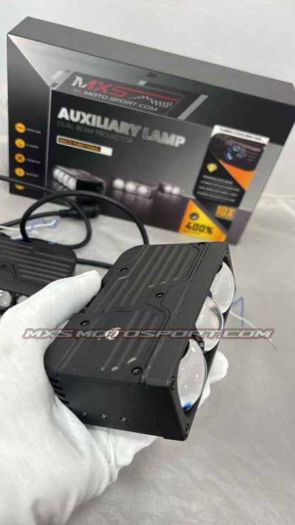 MXS4574 Dual-Beam Auxiliary LED Projector Lamps (Set of 2) – Ultra-Bright Off-Road Lighting