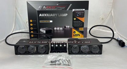 MXS4574 Dual-Beam Auxiliary LED Projector Lamps (Set of 2) – Ultra-Bright Off-Road Lighting