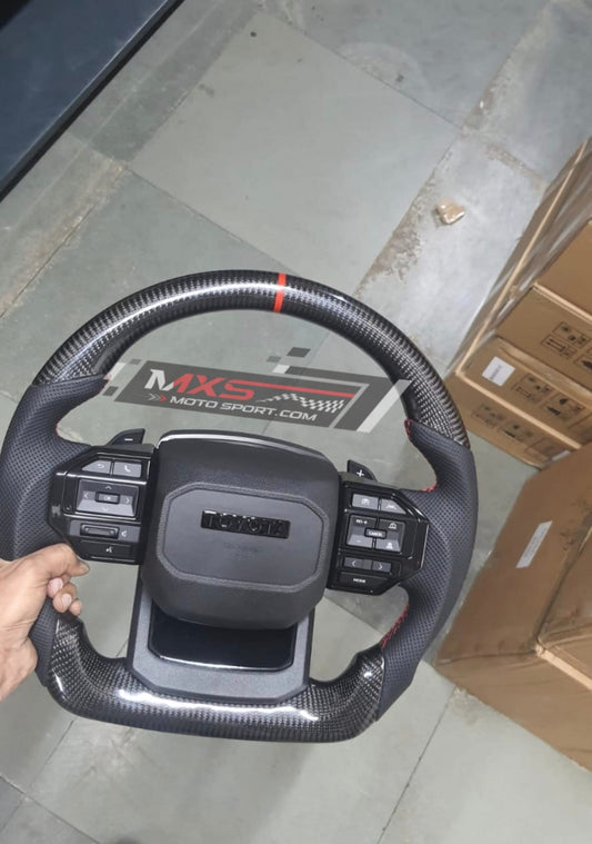 MXS4689 LC250 Carbon Style Sport Steering Wheel with Paddle Shifter For Toyota Vehicles