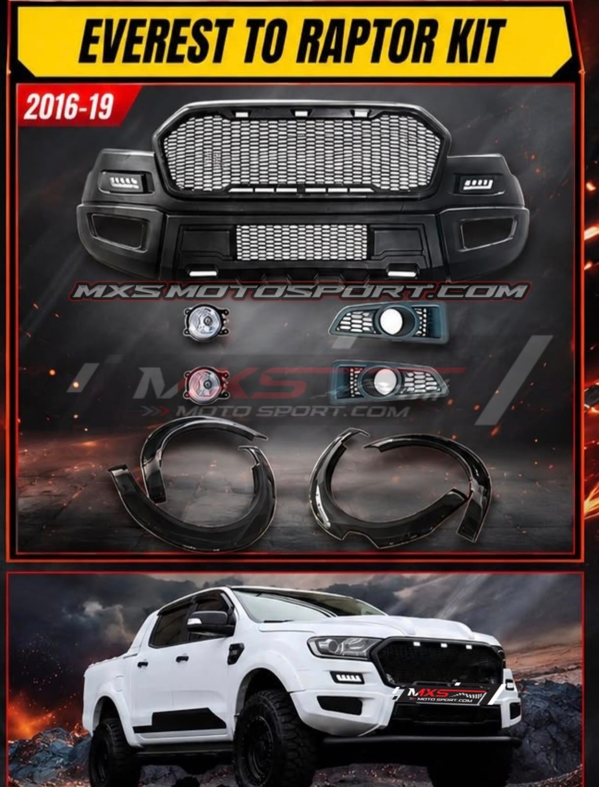 MXS4723 Ford Endeavour Everest to Raptor Conversion Body Kit