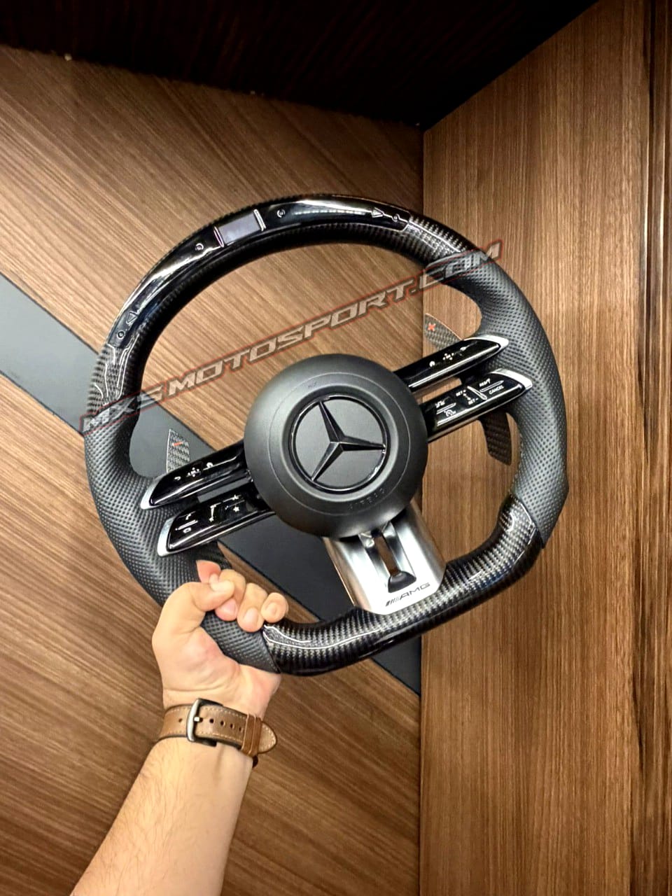 MXS4592 Mercedes AMG Carbon Fiber Steering Wheel with LED Display