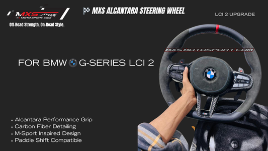 MXS4637 Alcantara Performance Steering Wheel for BMW G-Series LCI 2