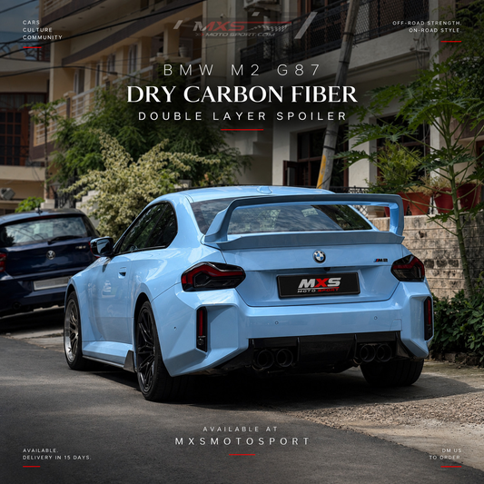 MXS4746 BMW M2 G87 DRY CARBON FIBER DOUBLE LAYER SPOILER