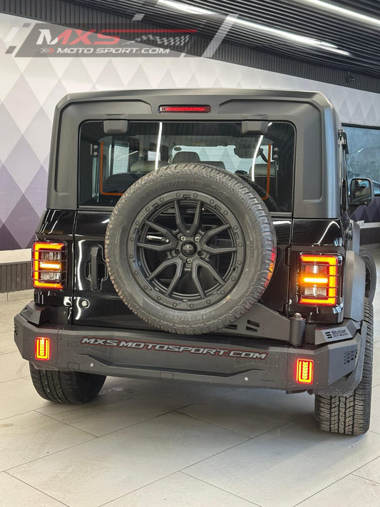 MXS4578 Thar Roxx Loaded with MXS 4x4 Rear Metal Bumper with Adventure Tyre Carrier Pro