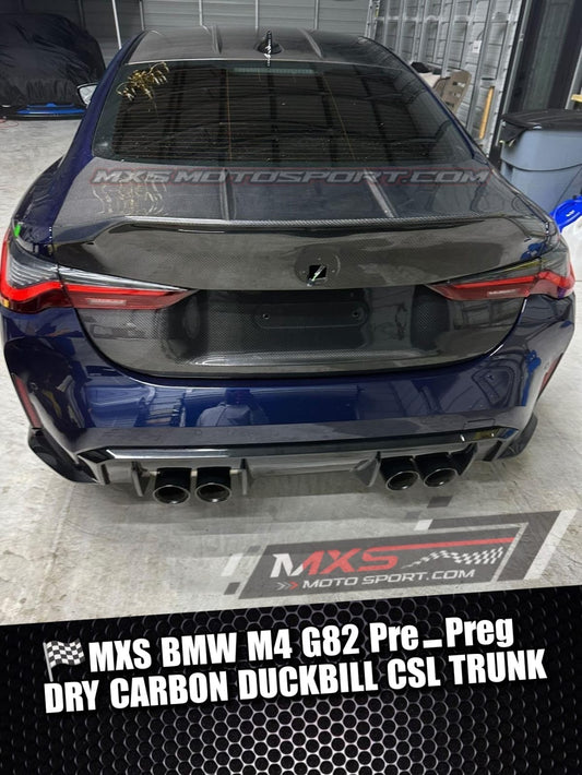 MXS4676 Pre-Preg Dry Carbon CSL Ducktail Trunk for BMW M4 G82