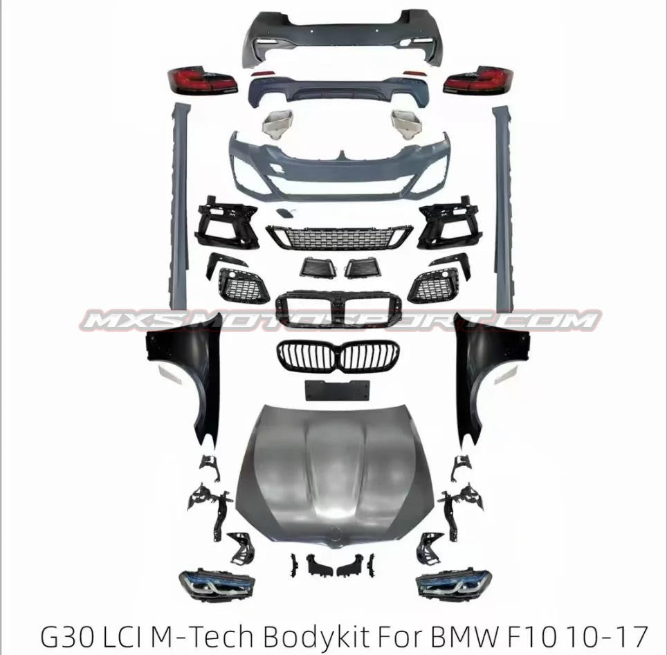 MXS4696 BMW 5 Series F10 to G30 LCI M-Tech Conversion Body Kit (2010–2017 → 2021 Facelift Look)