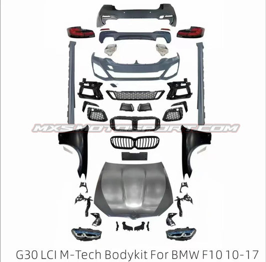 MXS4696 BMW 5 Series F10 to G30 LCI M-Tech Conversion Body Kit (2010–2017 → 2021 Facelift Look)