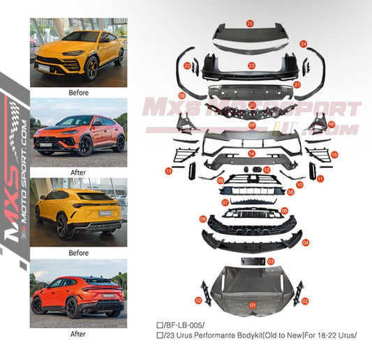 MXS4712 Lamborghini Urus 18–22 to 2023 Performante Conversion Kit