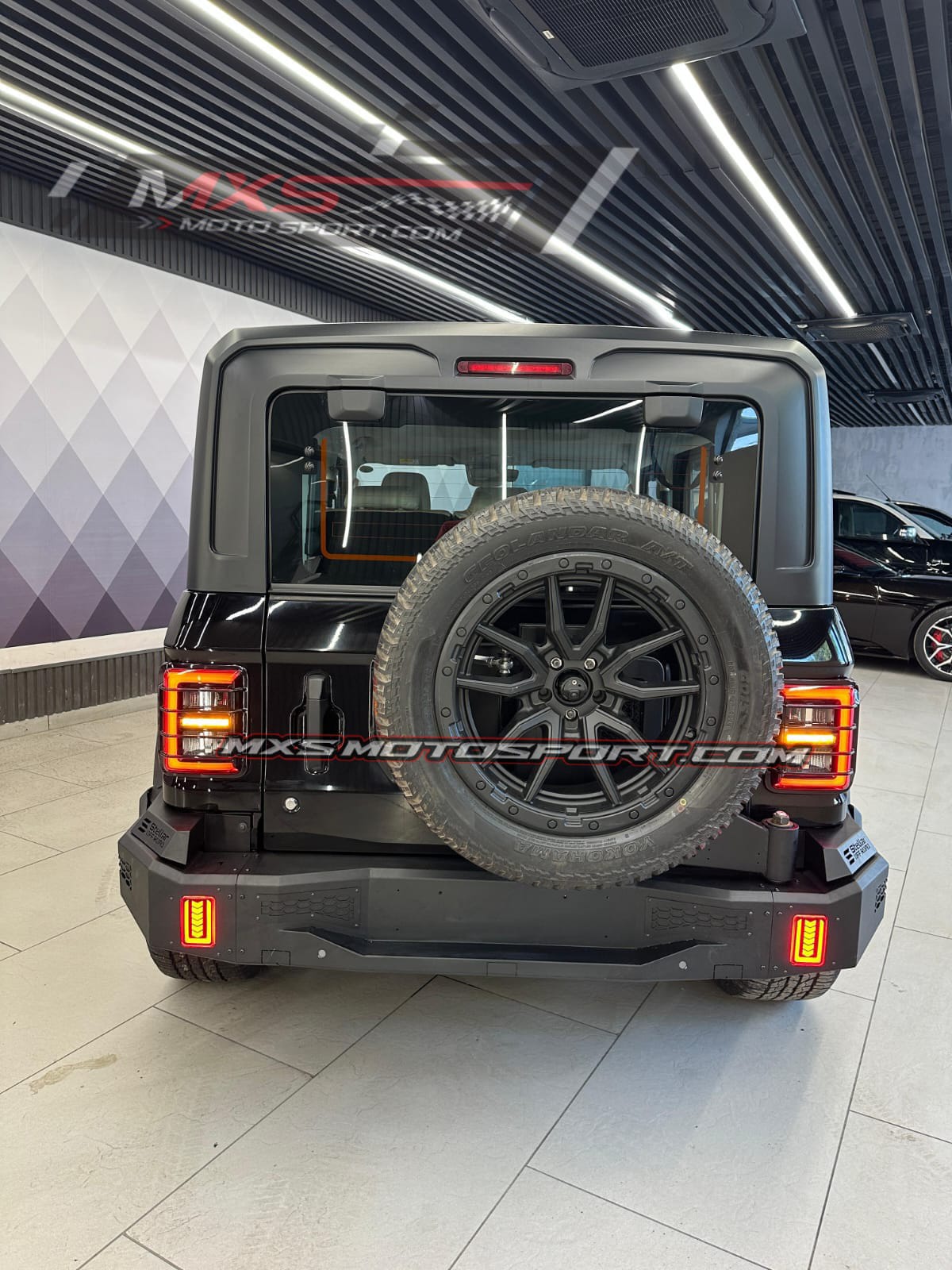 MXS4578 Thar Roxx Loaded with MXS 4x4 Rear Metal Bumper with Adventure Tyre Carrier Pro