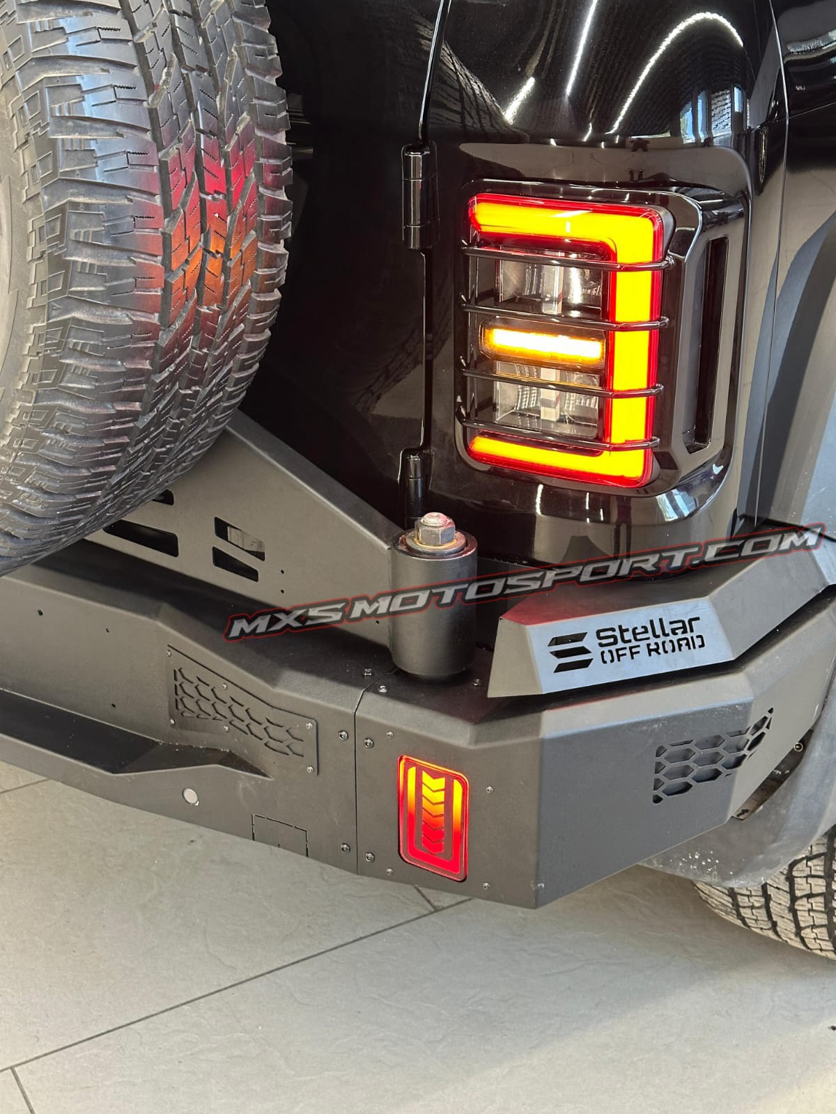 MXS4578 Thar Roxx Loaded with MXS 4x4 Rear Metal Bumper with Adventure Tyre Carrier Pro