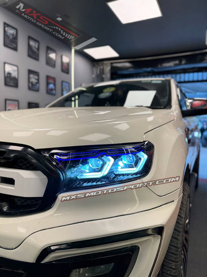 MXS4582 Ford Endeavour Quad LED LENS Projector Headlights BMW Inspired