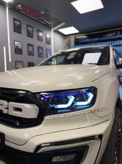 MXS4582 Ford Endeavour Quad LED LENS Projector Headlights BMW Inspired