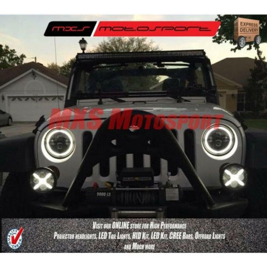 MXSHL81 Tech Hardy Racing Project Bullseye Projector Headlights for Mahindra Thar Jeep - mxsmotosport