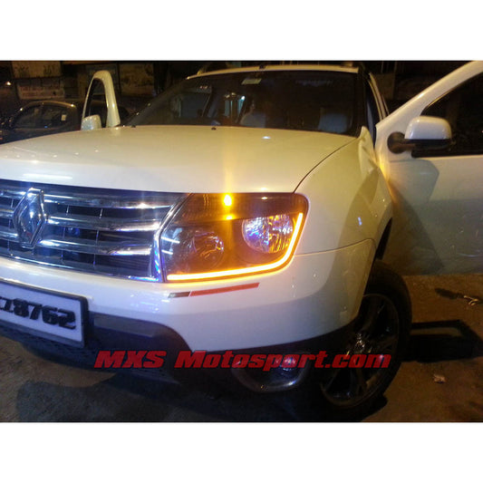 MXS1948 Audi-Style White-Amber DRL Daytime Running Light for Renault Duster