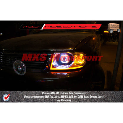 MXS2292 Audi-Style White-Amber DRL Daytime Running Light for Tata Safari Dicor