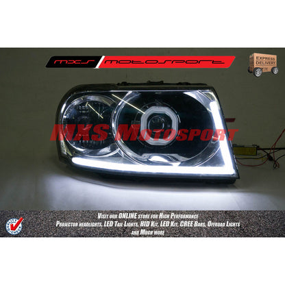 MXS2292 Audi-Style White-Amber DRL Daytime Running Light for Tata Safari Dicor