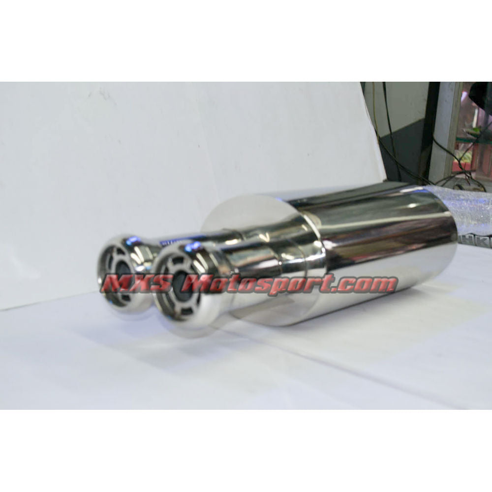 MXS2443 Dual Tip Exhaust Muffler Silencer Burnt tip Turbo Spiral Fllow For Car