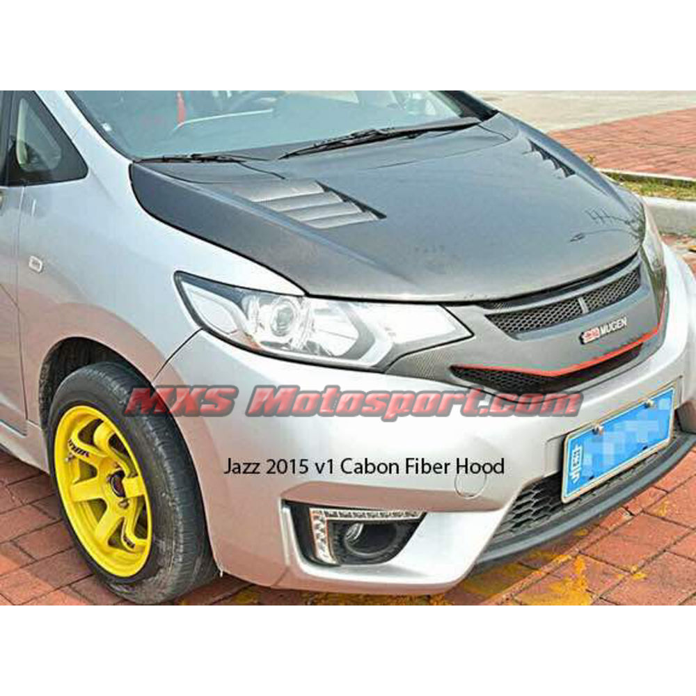 MXS2536 Honda Jazz 2015 V1 Carbon Fiber Bonnet Hood