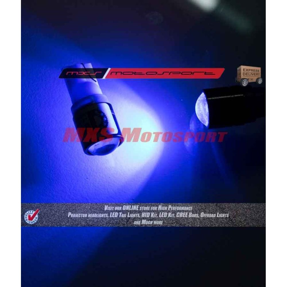 Tech Hardy T10 CREE LED Projector Parking Bulbs Long Range UV Blue Color For Mahindra Scorpio Set of 2