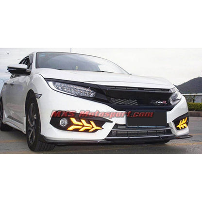 MXS2827 Honda Civic Led Daytime DRL Fog Lights with Turn Signal Mode 2016+