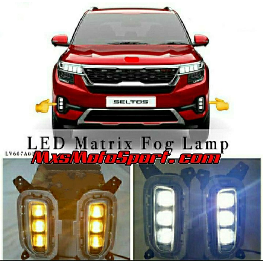 MXS3013 Kia Seltos LED Fog Lamps with Turn Signal Mode