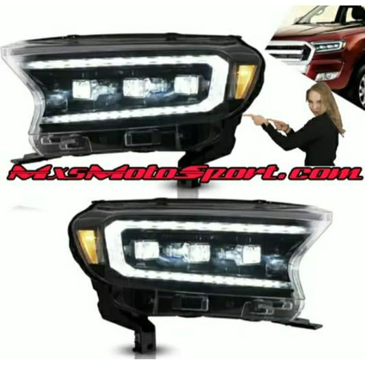 MXS3027 Ford Endeavour LED Projector Headlights TRI-LENS Matrix Series