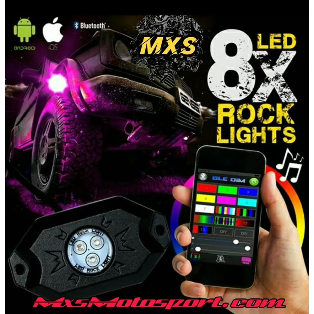 MXS3084 App Controlled 8-X LED Rock Lights