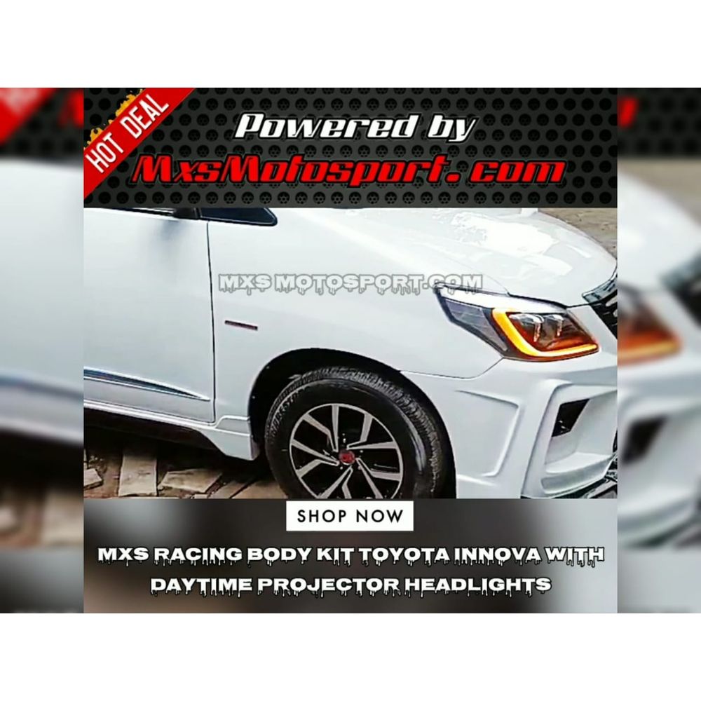 MXS3180 Racing Body kit Upgrade Toyota Innova DRL Projector Headlights Combo