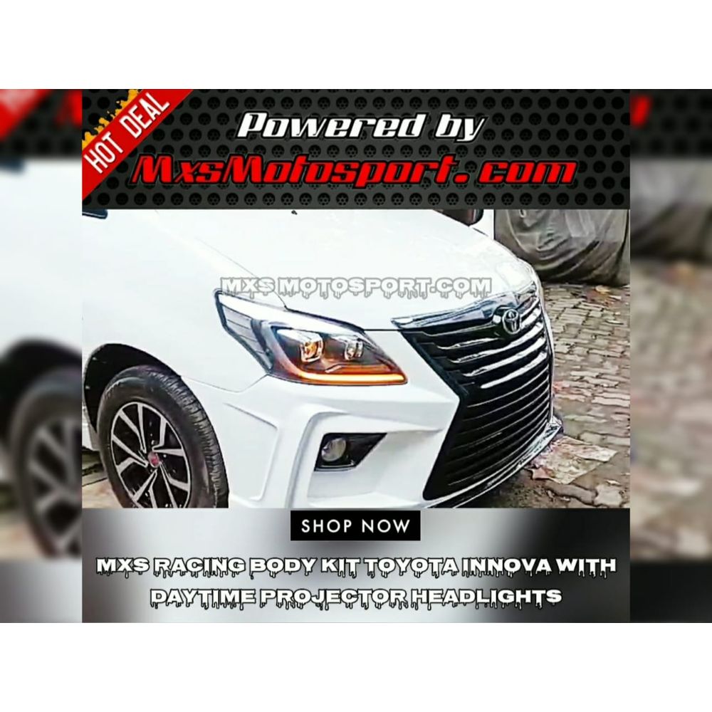 MXS3180 Racing Body kit Upgrade Toyota Innova DRL Projector Headlights ...