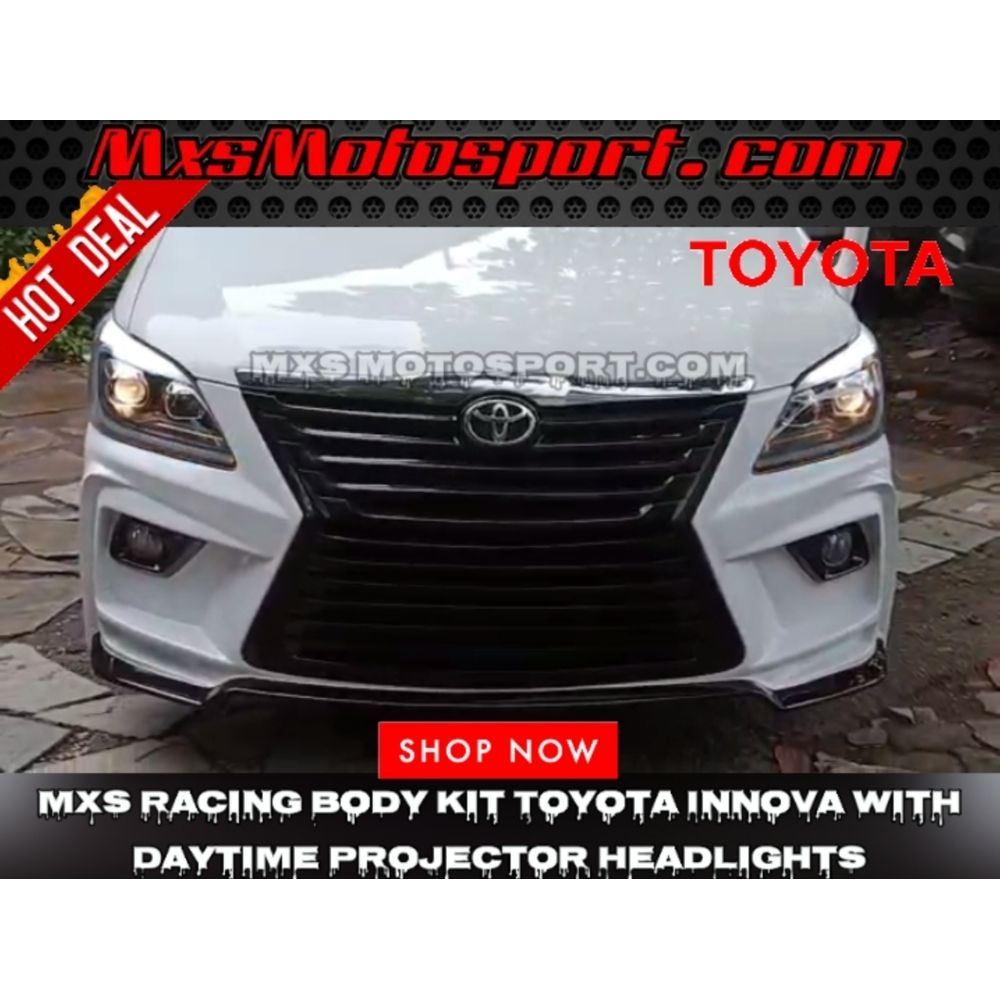 MXS3180 Racing Body kit Upgrade Toyota Innova DRL Projector Headlights ...