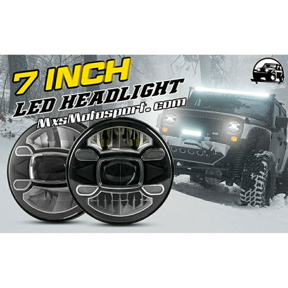 MXS3404 Cree LED  Projector Headlights For Mahindra Thar Jeep Wrangler