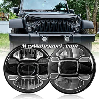 MXS3404 Cree LED  Projector Headlights For Mahindra Thar Jeep Wrangler