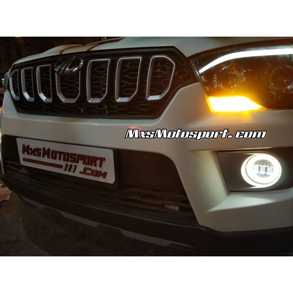 MXS3406 Mahindra Scorpio Daytime LED Foglamps With White & Amber Turn Signals