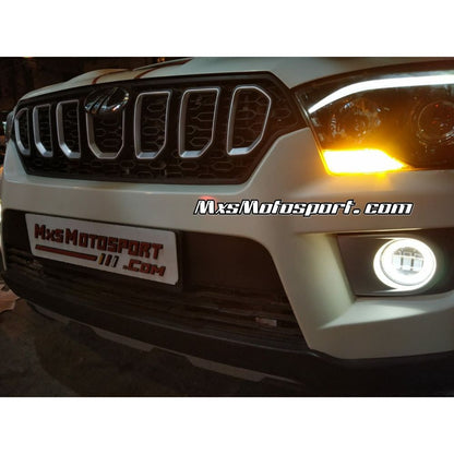 MXS3406 Mahindra Scorpio Daytime LED Foglamps With White & Amber Turn Signals