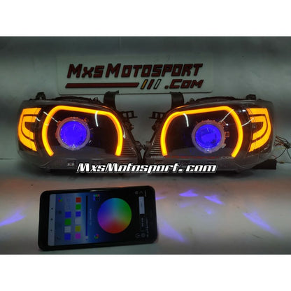 MXS3415 App Controlled Devil Eye DRL Projector Headlights For Maruti Suzuki Alto K10